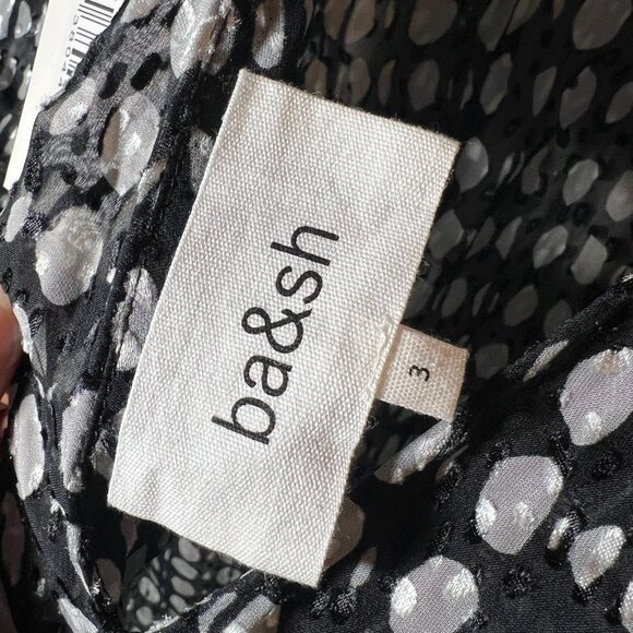 ba&sh Baldwin Printed V Back Blouse NWT - Picture 6 of 9